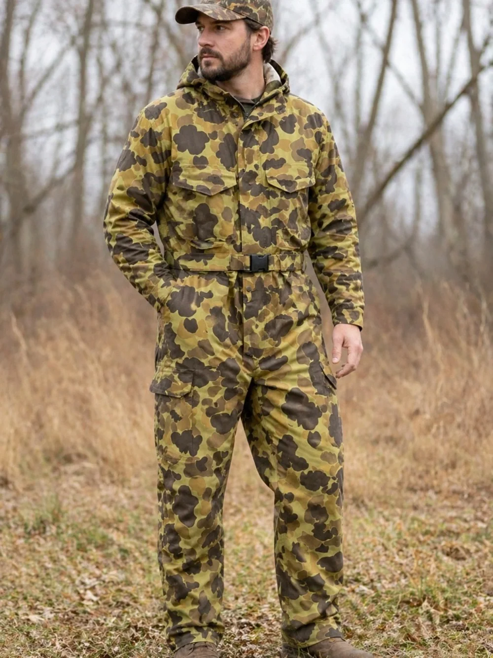 Vintage Cabela's Coveralls Mens L Duck Camo Goretex Insulated Frogskin SEE ALL.